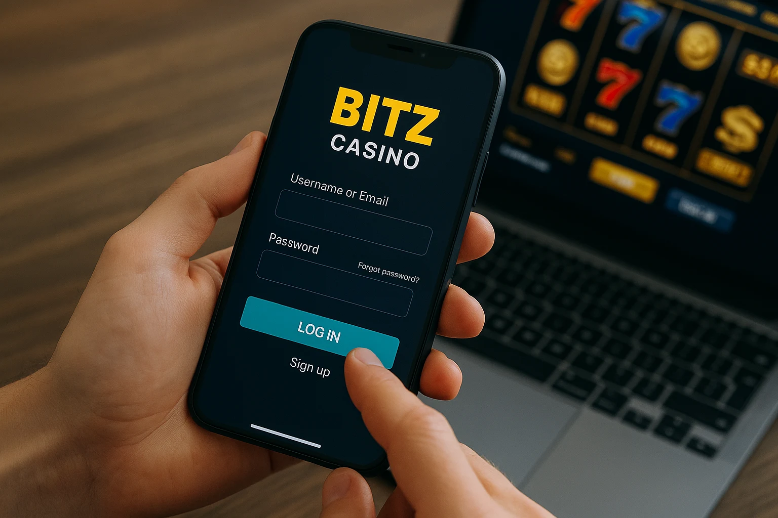 Створення акаунту Bitz Casino